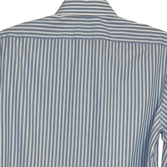 John Varvatos trim fit long sleeve stripe shirt. Size 16  34/35 GUC - Picture 4 of 10